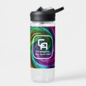 Twisted Smoke Monogram Aqua Waterfles (Links)