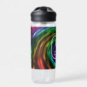 Twisted Smoke Monogram Aqua Waterfles (Voorkant)