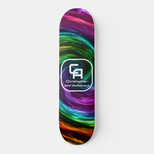 Twisted Smoke Monogram Multicolors Persoonlijk Skateboard (Voorkant)