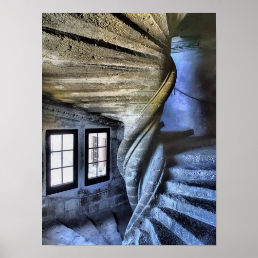Twisted Spiral Staircase, Frankrijk Poster (Voorkant)