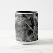 Twisted squares, zwarte en grijze "penseelstreken" mok (Midden)