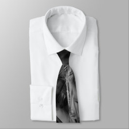 Twisted squares, zwarte en grijze "penseelstreken" stropdas