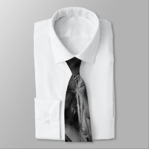 Twisted squares, zwarte en grijze "penseelstreken" stropdas