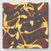 Twisted streaks verbrande gele uiterlijk stenen onderzetter (Voorkant)