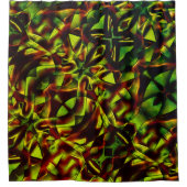 Twisted ties of burnt green tapes douchegordijn (Voorkant)