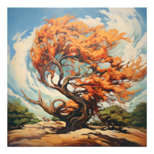 Twisted Tree Abstracte wereld Foto Afdruk