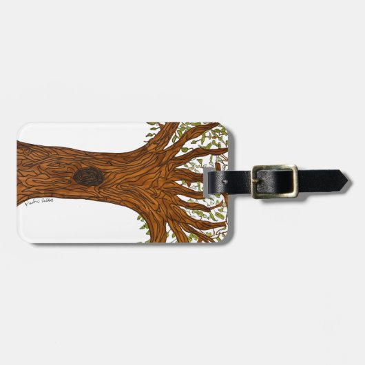 Twisted Tree Bagagelabel (Voorkant horizontaal)