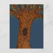 Twisted Tree with Blue background Briefkaart (Voorkant)
