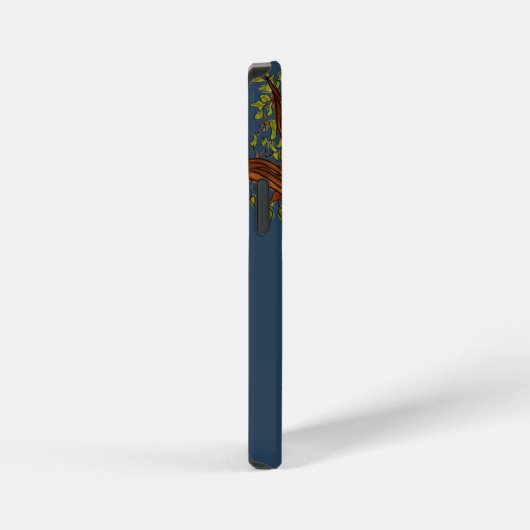 Twisted Tree with Blue background iPhone Hoesje (Rechterkant)