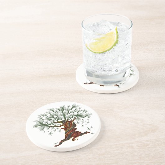 Twisted Tree Zandsteen Onderzetter (Zijkant)