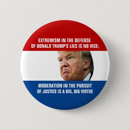 Twisted Trump Logic Ronde Button 5,7 Cm (Voorkant)