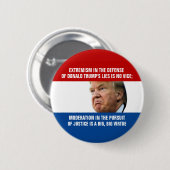 Twisted Trump Logic Ronde Button 5,7 Cm (Voorkant /achterkant)