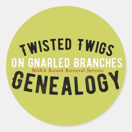 Twisted Twigs Genealogie Stickers (Voorkant)