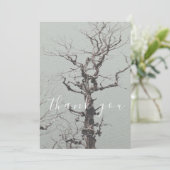Twisted Verweerde Boom Blue Lake Flat Dank u Bedankkaart (Staand voorkant)