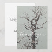 Twisted Verweerde Boom Blue Lake Flat Dank u Bedankkaart (Voorkant / Achterkant)