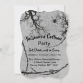 Twisted Vines en Spider Halloween Invitation Kaart (Voorkant)