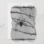 Twisted Vines en Spider Halloween Invitation Kaart (Achterkant)