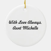 Twisted Yoga Chick Keramisch Ornament (Achterkant)