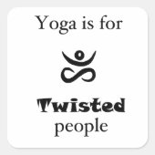 Twisted Yoga Vierkante Sticker (Voorkant)