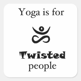 Twisted Yoga Vierkante Sticker