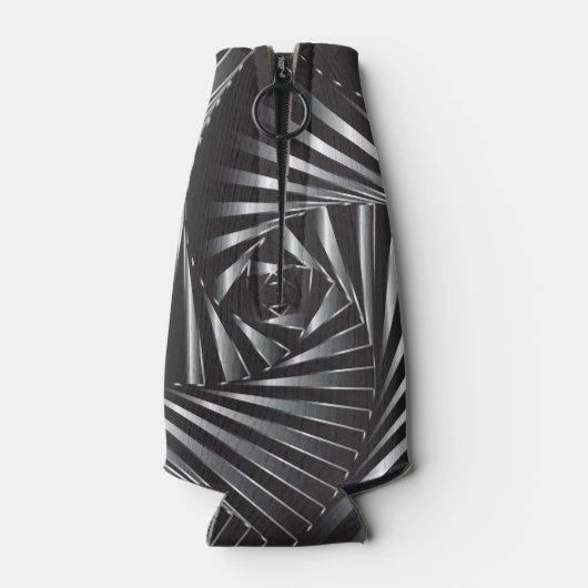 Twisted - Zwart staal Flesjeskoeler (Achterkant)