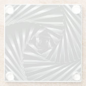 Twisted - zwart staal glazen onderzetter (Achterkant)