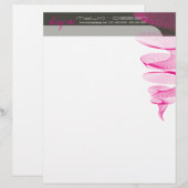 Twister Fuchsia Pink Modern Designer Letterhead Custom Briefhoofd (Voorkant / Achterkant)