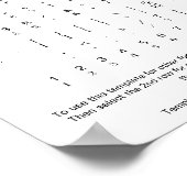 Twister Lettertype Glyph Tekenblad Poster (Hoek)