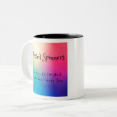 Twister Spinners hebben meer plezier Tweekleurige Koffiemok (Voorkant links)