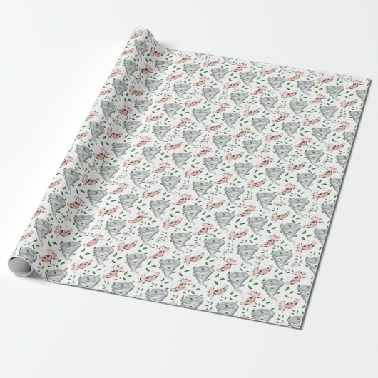 Twisters Tornado Gift Wrapping Paper - White Cadeaupapier (Uitgerold)