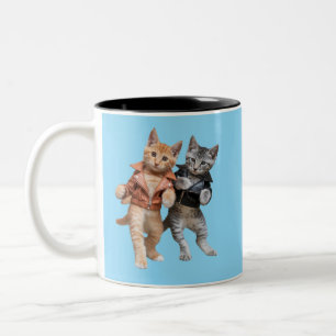 Twistin' Tabbies Tweekleurige Koffiemok