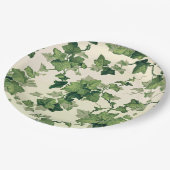 Twisting Ivy Leaves Pattern Papieren Bordje (Gekanteld)