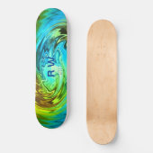 Twisting Liquid Multicolors Gepersonaliseerd Persoonlijk Skateboard (Voorkant)