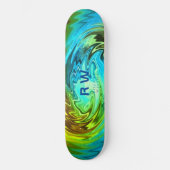 Twisting Liquid Multicolors Gepersonaliseerd Persoonlijk Skateboard (Voorkant)