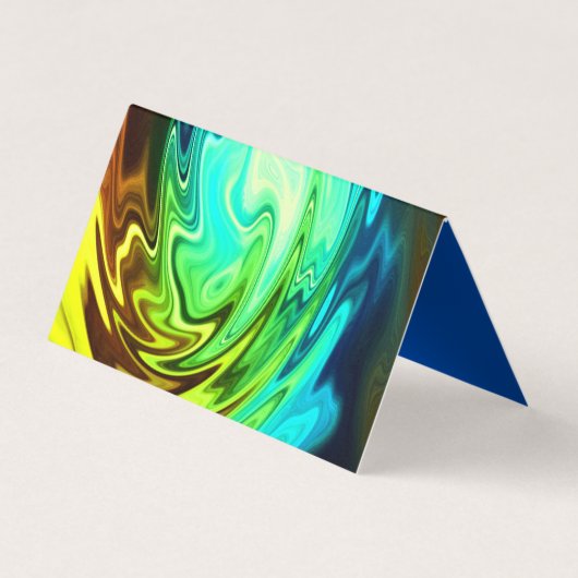 Twisting Liquid Multicolors Gepersonaliseerd Visitekaartje (Achterkant)