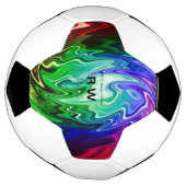 Twisting Liquid Multicolors Gepersonaliseerd Voetbal (Gedraaid)