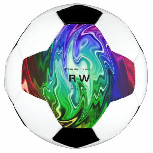 Twisting Liquid Multicolors Gepersonaliseerd Voetbal