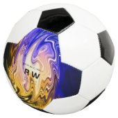 Twisting Liquid Multicolors Gepersonaliseerd Voetbal (Drie kwart)