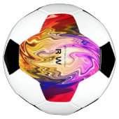 Twisting Liquid Multicolors Gepersonaliseerd Voetbal (Gedraaid)