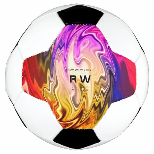 Twisting Liquid Multicolors Gepersonaliseerd Voetbal (Voorkant)