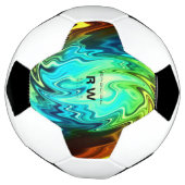 Twisting Liquid Multicolors Gepersonaliseerd Voetbal (Gedraaid)