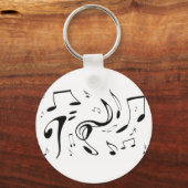 Twisting Musical Notes Sleutelhanger (Voorkant)