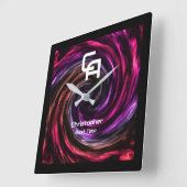 Twisting Smoke Wall Clock Vierkante Klok (Hoek)