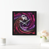 Twisting Smoke Wall Clock Vierkante Klok (Huis)
