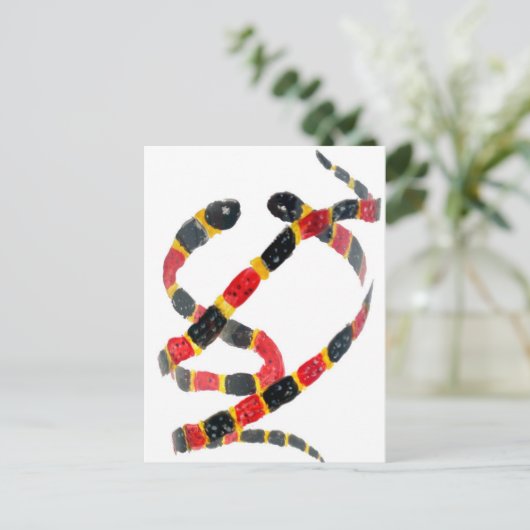 Twisting Snake Art Briefkaart (Staand voorkant)