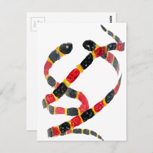 Twisting Snake Art Briefkaart (Voorkant / Achterkant)