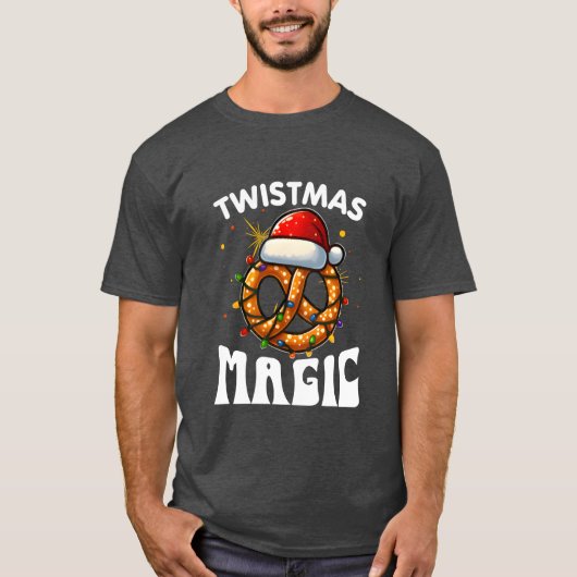 Twistmas magische kerst speciale pretzel vriend t-shirt (Voorkant)