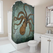 Twisty Octopus (bruin) Douchegordijn (In situ)
