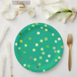 Twisty Polka Dot Spirals Green Paper Party Plates Papieren Bordje<br><div class="desc">Paper Plates in our Twisty Polka Dot Spirals design in green. Part of a versatile, decorative collection with yellow, green, orange as the primary color schemes - a collection featuring coordinated patterns and designs created to work together. The focus is on clean, balanced visuals that are easy to mix and...</div>
