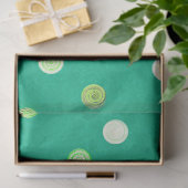 Twisty Polka Dot Spirals Green Tissue Paper Tissuepapier (Geschenk)
